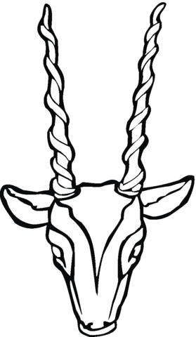 Antelope Head Coloring Page